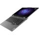 Lenovo LOQ 15IRX10 83JE00EBTR gri oyuncu laptop, açık ekranlı ve tam boy klavyeli açılı görünüm
