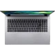 Acer Aspire Go 15 AG15-41P-R4CE gümüş iş ve ofis laptopu, açık kapakta üstten klavye ve geniş touchpad görünümü