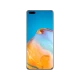 Huawei P40 Pro siyah akıllı telefonun önden görünümü ve renkli ekran tasarımı