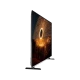 Sunny SN65FOT240 Ultra HD 4K TV, ince siyah çerçevesi ve ateş halkası görüntüsüyle yandan görünür.