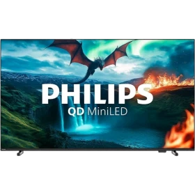 Philips 75MLED810 Ultra HD 4K LED televizyon, ejderha temalı ekranda, genel renk LED TV vitrin görünümü