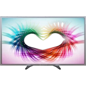 Sunny 84 inç LED Ultra HD 4K televizyon, ince çerçeveli ekranında renkli soyut desen gösteriyor