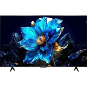 TCL 75P79K Ultra HD 4K LED televizyon ekranda mavi çiçekli doğa sahnesi, genel renk.