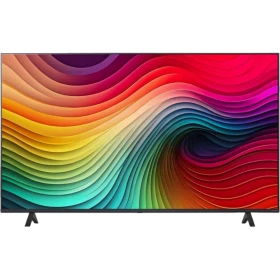 LG 65NANO81T6A Ultra HD 4K LED Televizyon, canlı renkli dalga desenli ekran görünümü, genel renk.
