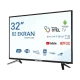 Onvo OV32HTL150 HD Ready 32 inç LED televizyon, siyah çerçeveli ekran ve ayak tasarımı