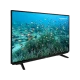 Grundig 43 GEU 7900 B Ultra HD 4K TV, siyah çerçeveli LED televizyon ve deniz manzaralı ekranı