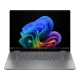HP OmniBook 5 AI 16-ar00013 B5U00TT003 koyu gri iş laptopu, açık kapak ve renkli ekran arayüzüyle