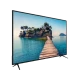 Vestel 50U9500E Ultra HD 4K LED televizyon, deniz manzarası gösteren ince çerçeveli siyah ekran.
