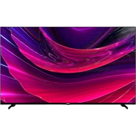 Vestel 65UA9600 Ultra HD 4K LED televizyon, ince siyah çerçevesi ve renkli ekranıyla önden görünüm