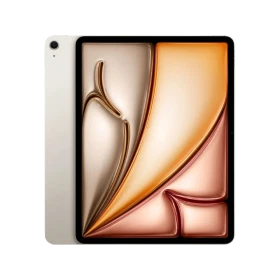 Apple iPad Air M4 Wi‑Fi + Cellular 1024 GB, 5G 13 inç, Yıldız Işığı renkli tablet ön yüzü.