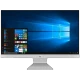 Asus Vivo V222UAK-WA040D masaüstü bilgisayar, gümüş renkli gövdesi ve Windows ekranıyla önden görünüm
