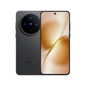 Vivo X200 S siyah akıllı telefon, önden ekran ve arkadan dairesel çoklu kamera modülü görünümü