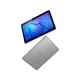 Huawei MediaPad T3 10 16 GB gri tablet; önde mavi ekran, arkada gövde görünümüyle modern tasarım.