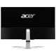 Acer Aspire C27-1751 masaüstü bilgisayarın siyah ekranı ve gümüş renkli standı arkadan görünümü