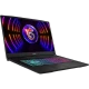 MSI Katana 17 B13VGK-1287XTR siyah oyuncu laptop; RGB ışıklı klavye ve ejderha temalı ekran tasarımı