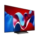 LG OLED55C46LA Ultra HD 4K OLED televizyon, genel siyah çerçeve ve canlı renkli ekran tasarımı