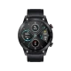 Honor MagicWatch 2 Sport 46mm siyah akıllı saat, yuvarlak ekranda sağlık ve aktivite verilerini gösteriyor