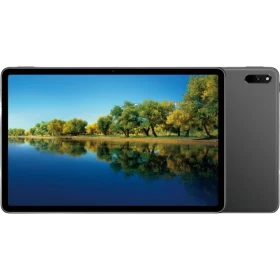 Huawei MatePad C7 mat gri tablet; manzara ekranı ve arkadan kamera görünümü, öğrenci kullanımı için ideal.