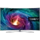 Samsung 78JS9500 Ultra HD 4K televizyon, canlı renklerle çiçek desenli ekran, genel görünüm.