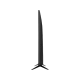 LG 49SM8000PLA Ultra HD 4K LED Televizyonun siyah renkli yan görünümü ve ayaklı standı
