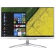 Acer Aspire C22-865 masaüstü bilgisayarın önden görünümü, siyah ekran ve gümüş renkli standıyla