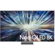 Samsung 75QN900D QLED Ultra HD 8K TV, ince tasarımlı ekran ve Neo QLED 8K yazılı vitrin görünümü