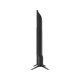 LG 43UN711C0ZB Ultra HD 4K LED televizyon siyah ekranda ayaklı yan görünüm, genel renkli model
