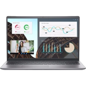 Dell Vostro 3530 gri laptop; 8GB RAM, 512SSD ve Windows 11 Pro arayüzüyle iş odaklı kullanım sunar