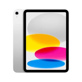 Apple iPad A16 128 GB 11 inç gümüş tablet, renkli ekran arayüzüyle önden görünüm