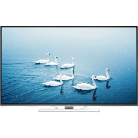 Beko B49L 9672 5W Ultra HD 4K TV, siyah çerçeveli ekranında kuğular görüntüsü