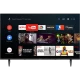 Onvo OV43F800 Full HD LED televizyon, siyah çerçeveli akıllı TV arayüzüyle önden görünüm