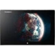 Lenovo Miix 2 10 inç gümüş tablet, dünyanın göründüğü ekranla açık konumda.