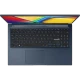 Asus Vivobook 15 X1504VA koyu mavi laptop: Türkçe klavye, geniş touchpad ve açık ekran görünümü W11P 8GB 512SSD