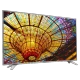 LG 55UH650V Ultra HD 4K LED televizyon, canlı renkli vitray görünümlü ekranıyla önden görünüm