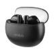Xiaomi Mibro Earbuds 2 tam kablosuz siyah kulaklık, açık şarj kutusuyla birlikte gösteriliyor