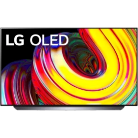 LG OLED55CS6LA Ultra HD 4K OLED televizyon, renkli kıvrım desenli ekranla vitrin görünümü