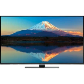 Beko B55L 9683 5S Ultra HD 4K televizyon, dağ manzarası gösteren ince siyah ekranlı tasarım