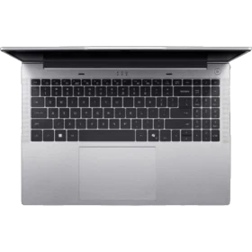 Acer Aspire Lite AL16-52P-55S2 gümüş iş ve ofis laptopu, üstten görünümde geniş klavye ve touchpad detaylı