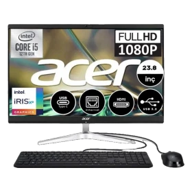 Acer C24-1750 masaüstü bilgisayar; 23,8 inç Full HD ekran, klavye ve fareyle birlikte