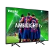Philips 50PUS8309 Ultra HD 4K LED televizyon, ekranda Ambilight temalı futbol sahnesi görünüyor