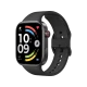 Xiaomi Redmi Watch 6 siyah akıllı saat, renkli ekranı ve silikon kayışıyla önden görünüm