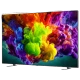 LG 115QNED93B6 Ultra HD 4K TV, renkli duman desenli ekranıyla önden görünüm