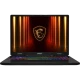 MSI Crosshair 16 HX AI D2XWGKG-047XTR koyu gri oyuncu laptop; açık ekran ve ejderha logosu görünüyor.