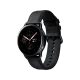 Samsung Galaxy Watch Active 2 40 mm siyah paslanmaz çelik akıllı saat, yuvarlak ekran ve siyah kayışla acl.