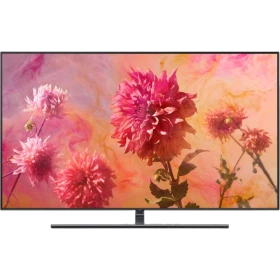 Samsung 75Q9FN Ultra HD 4K QLED televizyon; çiçekler ve canlı renklerle ekranda vitrin görüntüsü, genel renk.