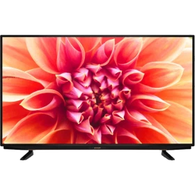 Arçelik A65 A 850 B Ultra HD 4K LED televizyon, ekranda canlı kırmızı çiçek görüntüsüyle önden görünür