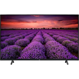 Beko B65L 9765 5B Quatro UHD Ultra HD 4K TV, siyah çerçeveli ve lavanta tarlası görüntülü