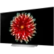 LG OLED55C7V Ultra HD 4K televizyon; siyah ekranda canlı çiçek desenli görüntü, genel renk tasarımı