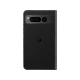 Google Pixel Fold siyah akıllı telefonun arka yüzü ve yatay kamera modülü