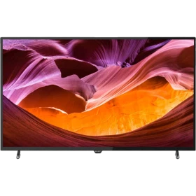 Axen AXDIL023 Full HD FHD LED televizyon, renkli doğa görüntüsü gösteren siyah çerçeveli ekran